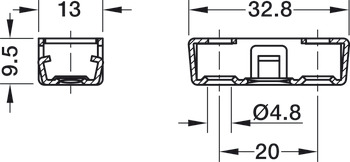 キャビネットコネクター, RV/U-T3 内部パーツ､クリップ機能付き