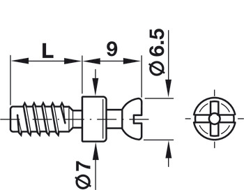 連結ボルト, S20､ラフィックス 20 システム､下穴 Ø 5 mm 用